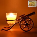 Top Cannon Tealight Holder / Candle Holder, Diwali (1 Pc) - Front View by Nari Haat, Indian ethnic wear, women clothi...