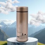 Vacuum Bottle, Double Wall Vacuum Mug, Stainless Steel water Bottle (350 ML Approx) - Front View by Nari Haat, Indian...
