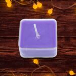 Smokeless Scented Acrylic Lavender Tealight Candles | Scented Acrylic Tealight Candle Set of 1 for Home Decoration an...
