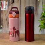 Double Walled Vacuum Insulated Water Bottle | (450 ml Approx / Mix Design / 1 Pc) - Fabric Detail by Nari Haat, India...