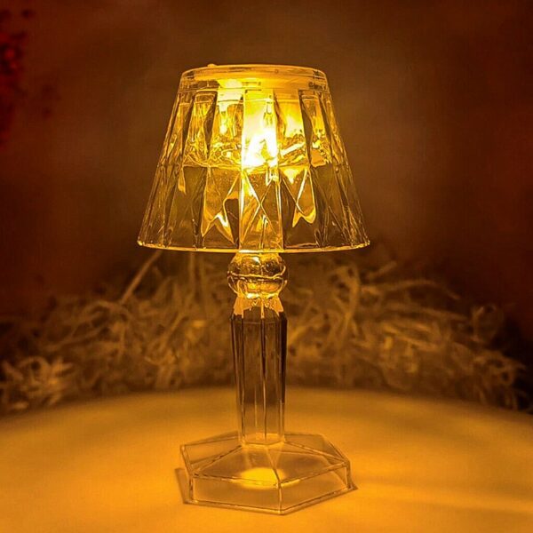LED Table Lamp Mini Projection Lamp for Night Light, Diwali (1 Pc) - Front View by Nari Haat, Indian ethnic wear, wom...