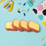 3D Toast Bread Shape Eraser for Kids, Cartoons Erasers Toast Bread Erasers Bread Shaped Eraser for Students, Gift, Cu...
