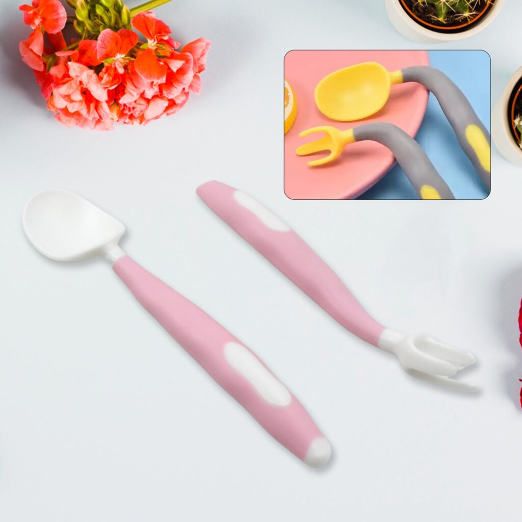 Silicone Bendable Toddler Spoon and Fork Set