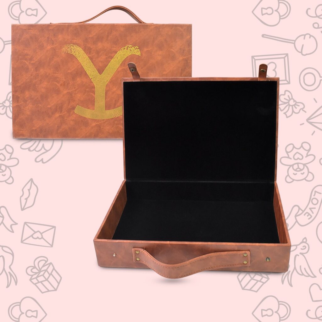 Multi Purpose Use Carrying Leather Case Briefcase (30×20 Cm / 1 Pc / B Grade) - Front View by Nari Haat, Indian ethn...