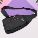 Waterproof Anti-Theft Crossbody Fanny Pack – (1 Pc, Black & Grey) - Closeup Embroidery by Nari Haat, Indian ethnic ...