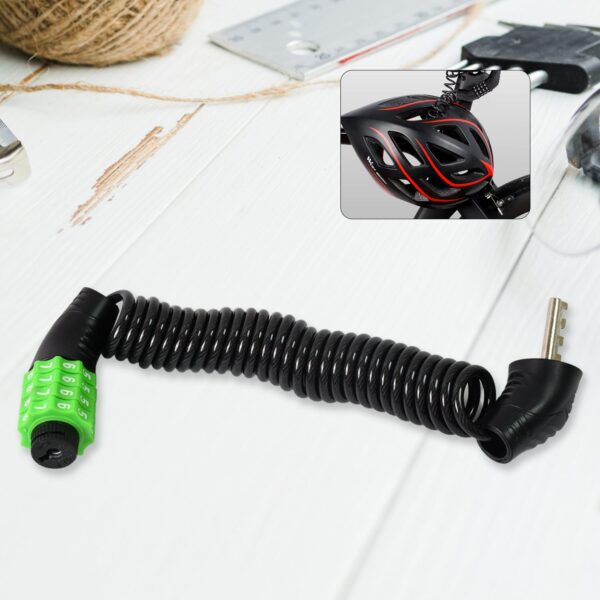 Spiral Cable Lock | 4-Digit Combination Code | Bicycle Security Lock (1 Pc) - Front View by Nari Haat, Indian ethnic ...