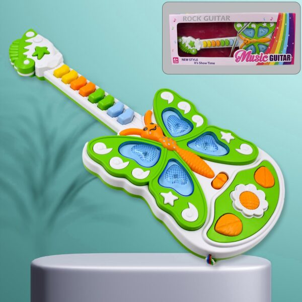 Butterfly Guitar Toy with Light and Music Toy (1 Pc / Battery not included) - Front View by Nari Haat, Indian ethnic ...