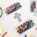 Paint by Number Kits 2 Set 20 Number Color, 6 paint brushes (2 Set) - Front View by Nari Haat, Indian ethnic wear, wo...