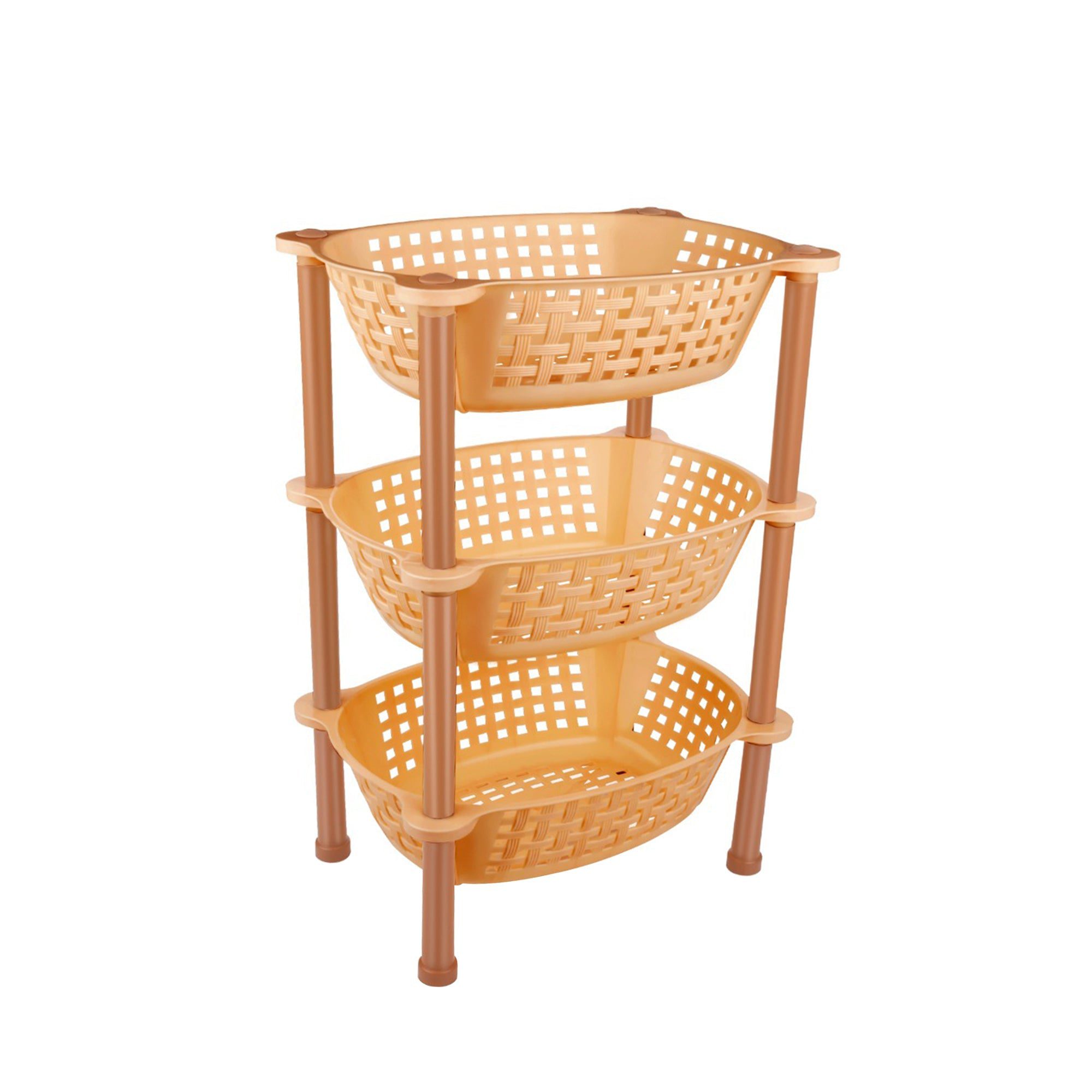 01_991faadd-08a7-4c3e-90a6-71ca411d0143.jpg Multipurpose Plastic Storage Rack Organiser, Diwali - 3 pcs - Front View by Nari Haat, Indian ethnic wear, women clot...