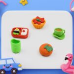 3D Mix Design Erasers – Cute & Colorful Novelty Erasers for Kids, School (1 Set) - Closeup Embroidery by Nari Haat,...
