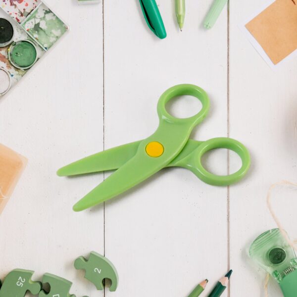 Plastic Safety Scissor, Pre-school Training Scissors (1 Pc) - Front View by Nari Haat, Indian ethnic wear, women clot...