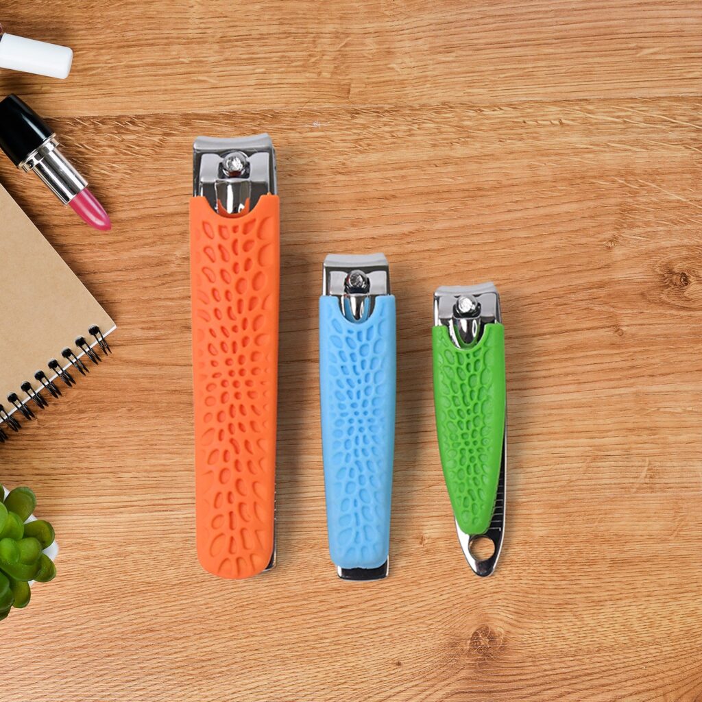 3 in 1 Nail Clipper Set, Compact Nail Cutter Big Size and Small Sizes - Front View by Nari Haat, Indian ethnic wear, ...