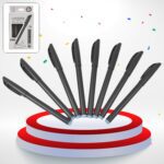 Writing Black Gel Pen for School Stationery Gift for Kids (8 Pcs set) - Front View by Nari Haat, Indian ethnic wear, ...