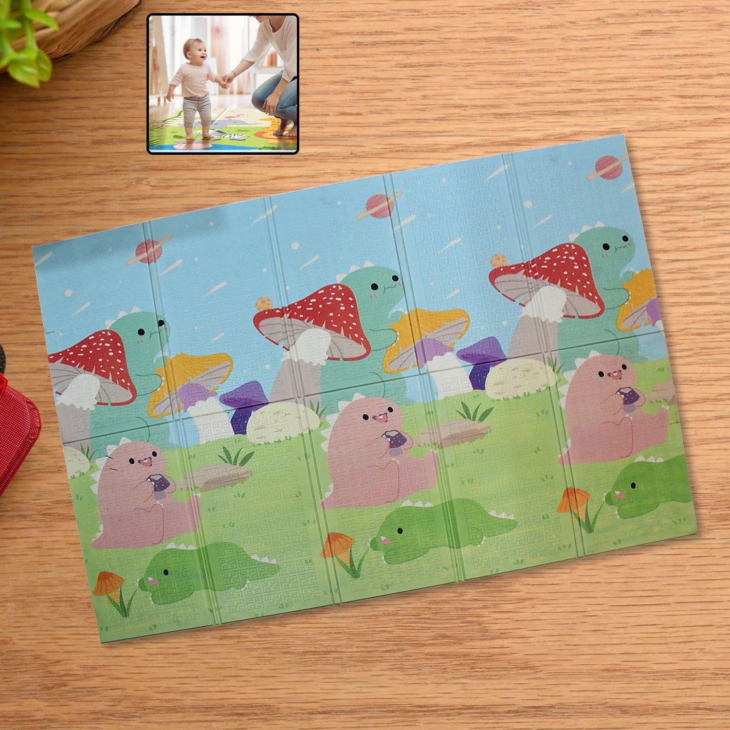 01_a4ffa69a-7af8-4083-8bd7-0bf6cb188a0e.jpg Baby Play Mat, Foam Play mat Baby Floor Play Baby Crawling Mat (180×200 Cm / 1 Pc) - Front View by Nari Haat, Indian...