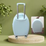 17849 Suitcase For Kids, Girls Green Small Cabin Hard Cover Holiday Carry On Trolley with Extendable Handle, Childre...