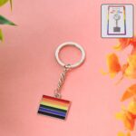 Rainbow Design Metal Keyring Key Chain (1 Pc Mix Design) - Front View by Nari Haat, Indian ethnic wear, women clothin...