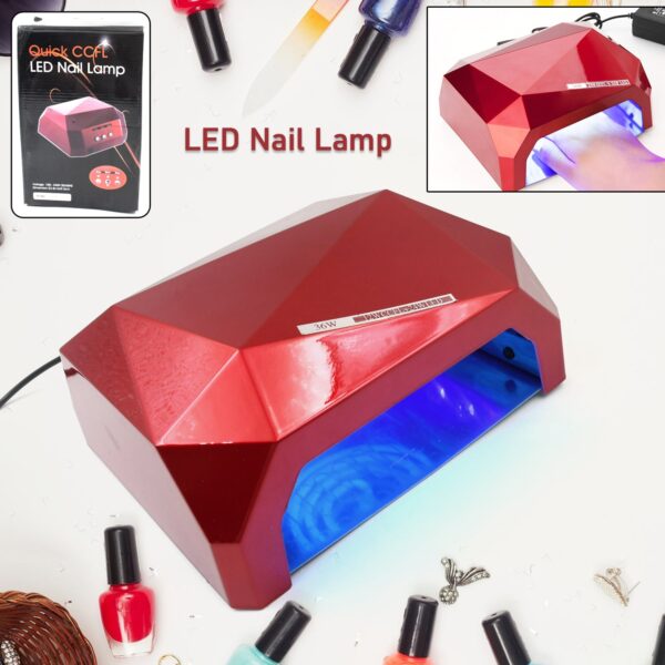 36W LED Nail Dryer, Curing Nail Polish UV Gel Diamond Shaped Nail Dryers (1 Pc) - Front View by Nari Haat, Indian eth...