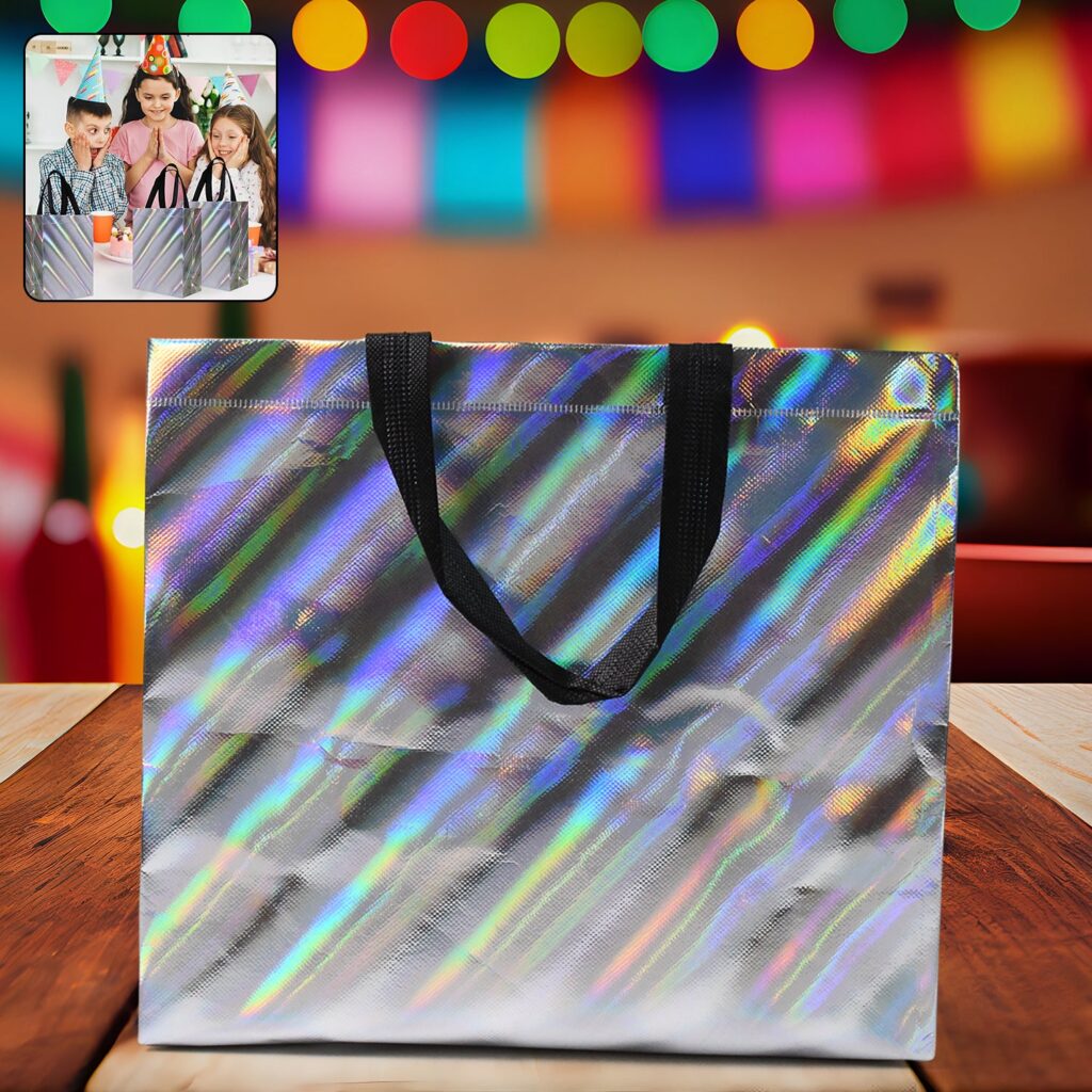 Birthday Gift Bag, Reusable Party Gift Bags (1 Pc / Mix Design) - Front View by Nari Haat, Indian ethnic wear, women ...