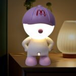 Cute Lovely Cartoon Design LED Desk Night Light With Plastic Head Cap (1 Pc) - Closeup Embroidery by Nari Haat, India...