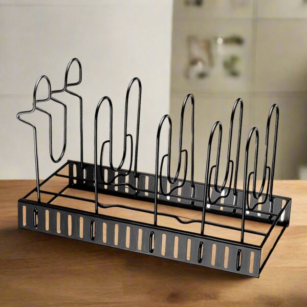 Multipurpose Pan & Pot Organizer Rack (1 Pc) - Front View by Nari Haat, Indian ethnic wear, women clothing, designer ...