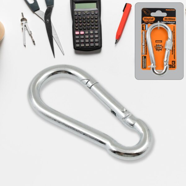 Snap Hook with Screw Stainless Steel Heavy Duty Carabiner Clip (10×100 MM / 1 Pc) - Front View by Nari Haat, Indian ...