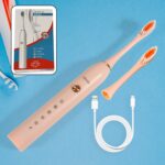 Electric Toothbrush for Adults & Teens – Deep Cleaning with Extra Brush Heads - Back View by Nari Haat, Indian ethn...