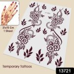 Temporary Tattoos Tattoo Sticker Skin Tattoo Stickers (1 Sheet) - With Dupatta by Nari Haat, Indian ethnic wear, wome...