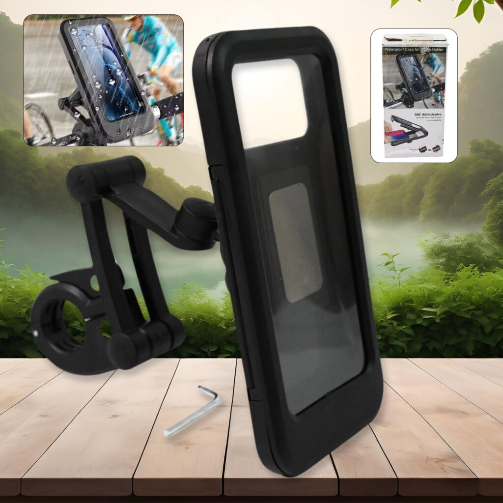 360 Rotation Bike Phone Mount Waterproof Cell Phone Holder (1 Pc) - Front View by Nari Haat, Indian ethnic wear, wome...