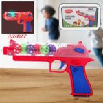 Plastic gear simulation laser toy gun with lights