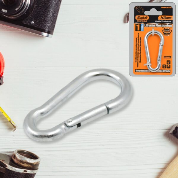 Stainless Steel Snap Hook (7×70 MM / 1 Pc) - Front View by Nari Haat, Indian ethnic wear, women clothing, designer suit