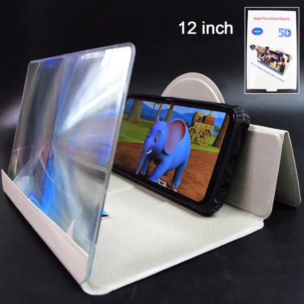 5D HD Mobile Phone Screen Magnifier Amplifier (1 Pc / 12 Inch) - Front View by Nari Haat, Indian ethnic wear, women c...