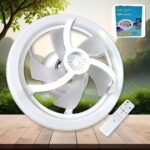360° Rotation Ceiling Fan Light Smart Fan with Remote Control (1 Pc) - Front View by Nari Haat, Indian ethnic wear, ...
