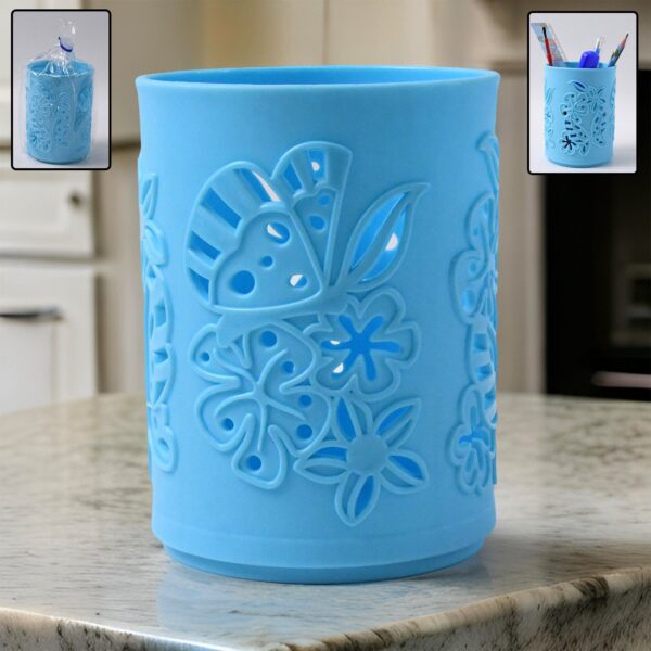 Pen holder Office Desk Plastic Mesh Pen Stand (1 Pc) - Front View by Nari Haat, Indian ethnic wear, women clothing, d...