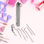 7 IN 1 STAINLESS STEEL TOOTHPICK FLOSSIER SET (1 SET / With Case) - Front View by Nari Haat, Indian ethnic wear, wome...