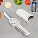 Dual-Use Stainless Steel Knife and Peeler