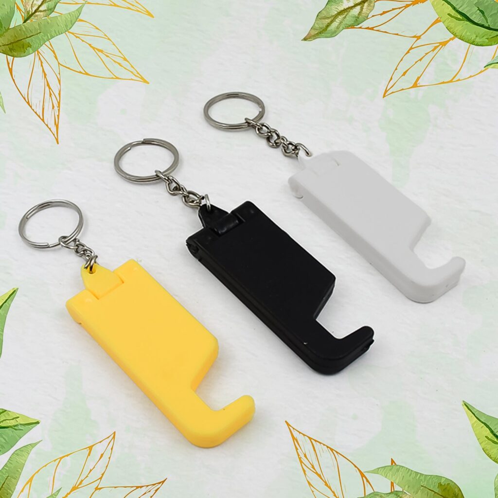 Multicolor Plastic Keychain Mobile Stand