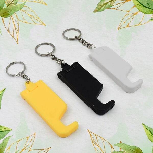 Multicolor Plastic Keychain Mobile Stand