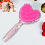 Heart Shape Hair Brush Massage Shower Comb (1 Pc), Hair accessories - Front View by Nari Haat, Indian ethnic wear, wo...