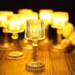 Mini Acrylic LED Desk Lamps Table Lamp Portable Crystal, Diwali (1 Pc / Small) - Front View by Nari Haat, Indian ethn...