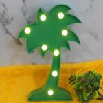 LED Night Light Coconut Tree Light Romantic Table Lamp (1 Pc / Battery Not Included) - Back View by Nari Haat, Indian...