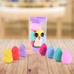 Makeup Beauty Powder Puff (8 Pcs Set / With Case / Mix Color) - Closeup Embroidery by Nari Haat, Indian ethnic wear, ...