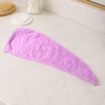 Quick Turban Hair-Drying Absorbent Microfiber Towel (1 Pc / Mix Design) - Full Detail by Nari Haat, Indian ethnic wea...