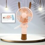 Portable Small Fan Handheld  Without Battery & USB Cable Hand Press Fan (1 Pc) - Front View by Nari Haat, Indian ethn...