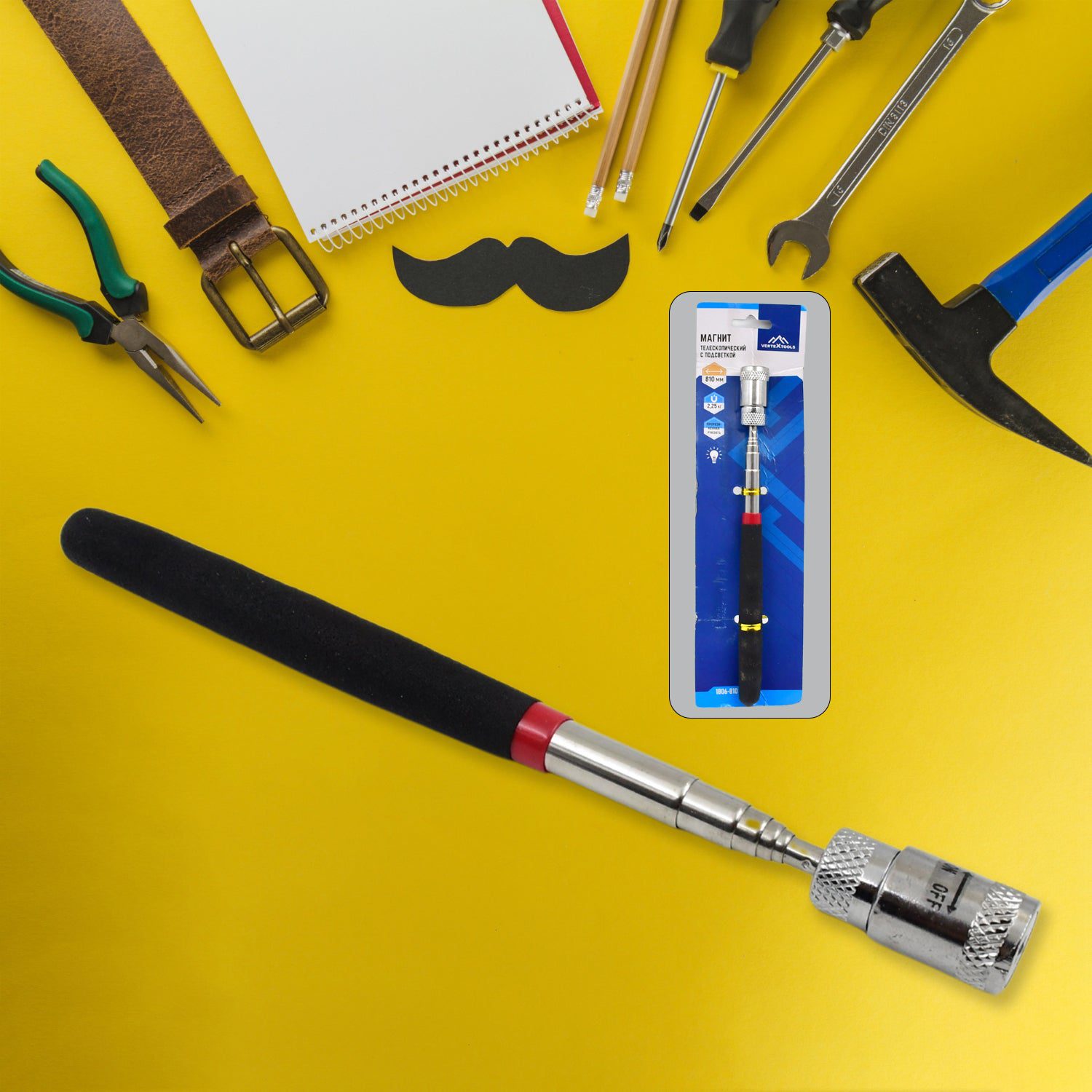 01_cfbd5bcd-7281-48f5-a041-c6ab6cf1c6ce.jpg 1 Pc Telescopic Pick up Tool Magnetic Mini LED Magnet Tool - Front View by Nari Haat, Indian ethnic wear, women cloth...