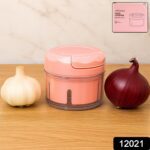 Manual Mini Food Processor Vegetable Chopper Hand Pull String Onion Chopper (1 Pc) - With Dupatta by Nari Haat, India...