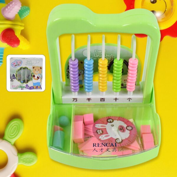 Maths Material Set Abacus Counting Number Arithmetic Aid Educational Kid Toy - Front View by Nari Haat, Indian ethnic...