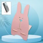 Wooden Cute Lovely Rabbit Design Mobile Stand (1 Pc) - Front View by Nari Haat, Indian ethnic wear, women clothing, d...