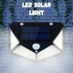 Outdoor Solar Lamp 100 LED Solar Light PIR Motion Sensor Wall Light ( 1 Pc) - Closeup Embroidery by Nari Haat, Indian...