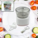 Portable Mini Food Processor Chopper Electric Veggie Chopper 3 Blades With Charching Cable Type C, Vegetable Chopper,...