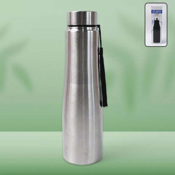 Stainless Steel Double Wall Vacuum-Insulated Drink Water Bottle (1000 ML) - Front View by Nari Haat, Indian ethnic we...
